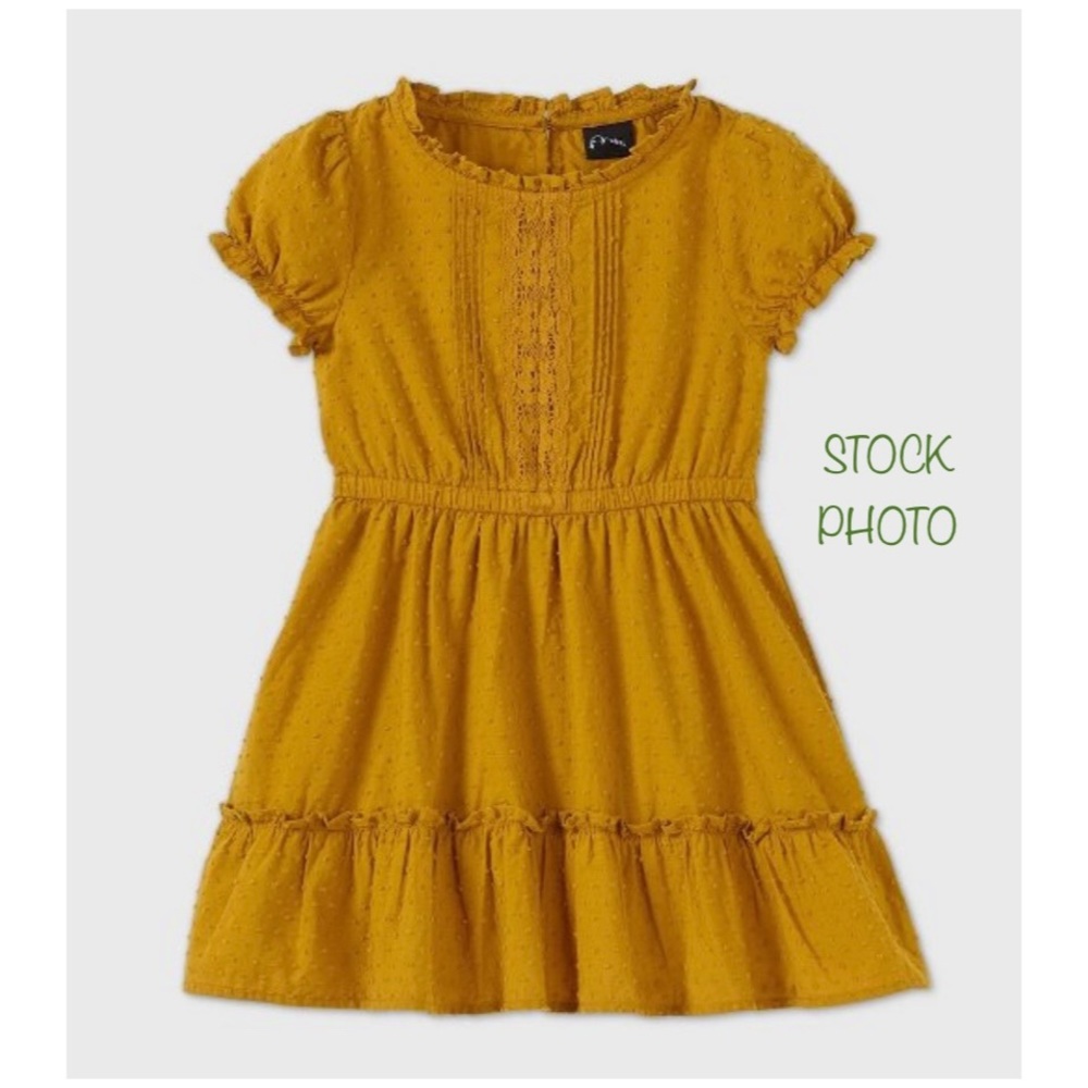 Mustard art class dress